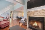 Enjoy the gas fireplace in the living room 